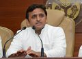Uttar Pradesh Chief Minister Akhilesh Yadav addressing a press conference at Shastri Bhawan In Lucknow on Tuesday. Express photo by Vishal Srivastav 21.10.2014