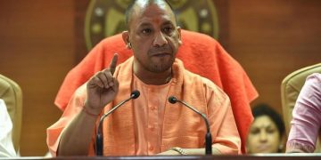 Lucknow: Uttar Pradesh Chief Minister Yogi Adityanath addresses a press conference in Lucknow on Aug 12, 2017. (Photo: IANS)