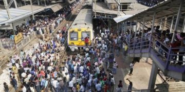 Mumbai: Dalits protesting during 'Rail Roko' as part of Maharashtra Bandh at Thane railway station, following clashes between two groups in Bhima Koregaon near Pune, in Mumbai. PTI Photo(PTI1_3_2018_000116B)