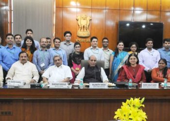Rajnath Singh with IAS Probationers UP Cadre