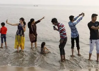 INDIA. Mumbai. Chowpatty Beach. 2018.