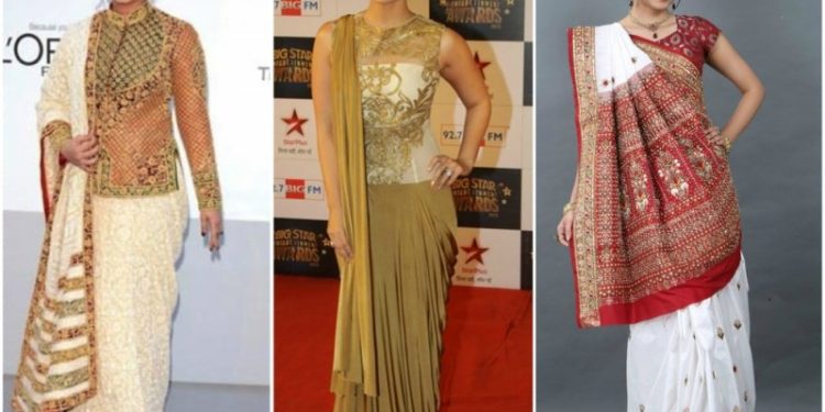 साड़ी ड्रैपिंग के हौट स्टाइल