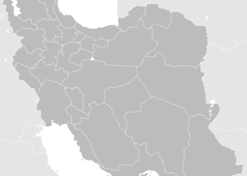 Blank Map Iran With Water Bodies