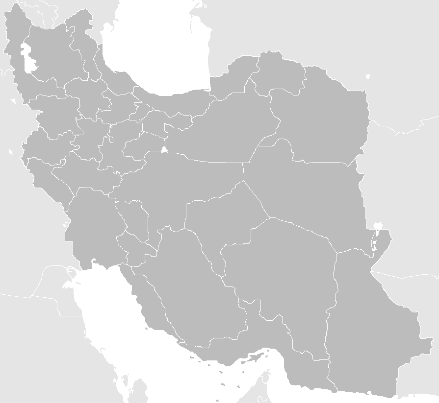 कोरोना से ईरान में मौतेें 2077 2 Blank Map Iran With Water Bodies