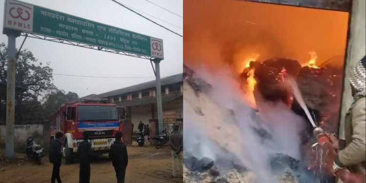 Shahdol Fire: शहडोल के बीज भंडार में भीषण आग, लाखों की धान जलकर खाक; अन्नदाता की मेहनत बर्बाद 1 2 46
