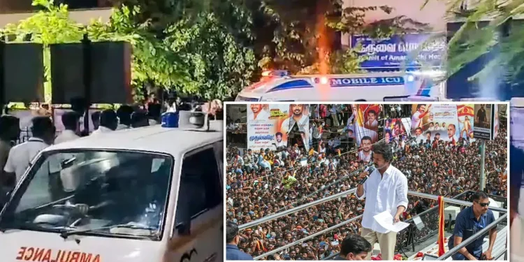 Karur Stampede Case: अभिनेता विजय से कल फिर पूछताछ करेगी Cbi, जानें 41 लोगों की जान लेने वाले हादसे में क्या हैं आरोप 1 karur stampede ambulance