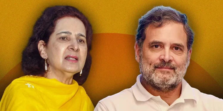 'कुर्सी के लायक नहीं राहुल गांधी...' नवजोत कौर सिद्धू का कांग्रेस नेतृत्व पर तीखा हमला, लगाए गंभीर आरोप 1 navjot kaur rahul gandhi