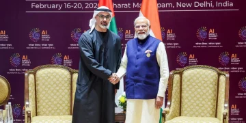 prime minister narendra modi with crown prince of abu dhabi sheikh khaled bin mohamed bin zayed al nahyan
