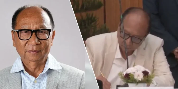 Manipur Politics: मणिपुर से हटा राष्ट्रपति शासन, युमनाम खेमचंद ने ली नए मुख्यमंत्री के रूप में शपथ 1 yumnam khemchand manipur chief minister