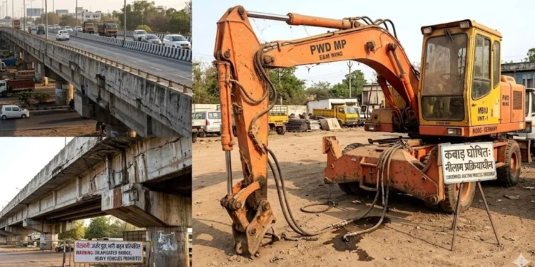 सिस्टम की लापरवाही की भेंट चढ़ी 1.75 करोड़ की मशीन! 4 साल तक खाती रही धूल, अब कबाड़ के भाव बिका 'करोड़ों का खजाना' 1 08 03 2026 mp sells only bridge inspection machine