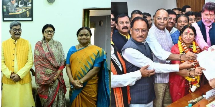 Chhattisgarh Rajya Sabha Election 2026: छत्तीसगढ़ से राज्यसभा के लिए दो महिलाओं ने भरा नामांकन, फूलो देवी नेताम और लक्ष्मी वर्मा की दावेदारी 1 9 1