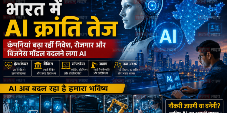 भारत में AI क्रांति तेज: कंपनियां बढ़ा रहीं निवेश, रोजगार और बिजनेस मॉडल बदलने लगा आर्टिफिशियल इंटेलिजेंस