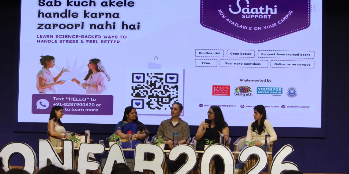 Participants and speakers at Mental Health Confab 2026, organised by Youth for Mental Health in association with Sangath.