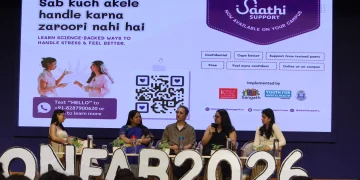 Participants and speakers at Mental Health Confab 2026, organised by Youth for Mental Health in association with Sangath.
