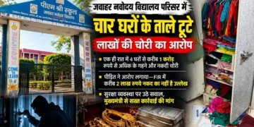 जवाहर नवोदय विद्यालय परिसर में चार घरों के ताले टूटे, लाखों की चोरी का आरोप